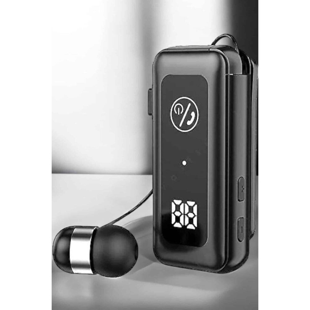 Kablolu Makaralı Bluetooth Kulaklık Uzun Pil Ömrü Dijital Göstergeli