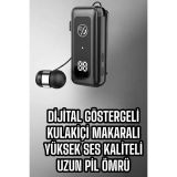 Makaralı Bluetooth Kulaklık Kulak İçi Dijital Göstergeli Yüksek Ses Ka