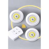 Led Lamba 3'lü Uzaktan Kumandalı Yapışkanlı Beyaz Işık