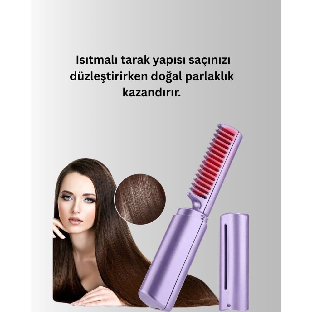 USB Şarjlı Kablosuz Saç Düzleştirici – Seyahat ve Günlük Kullanım
