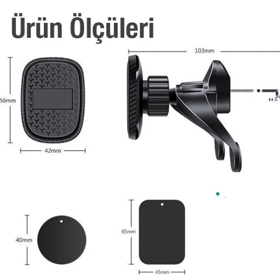 Ally Oto Araç Havalandırma Klima Bölmesi Manyetik Araç içi Telefon Tut