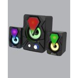 USB Bağlantılı RGB 2.1 Hoparlör Seti Derin Bas ve Renkli Işık