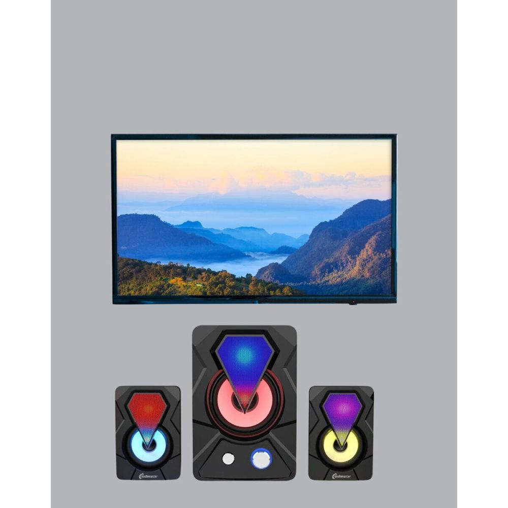 2.1 USB Bağlantılı Oyun Hoparlörü Renkli LED Işıklı