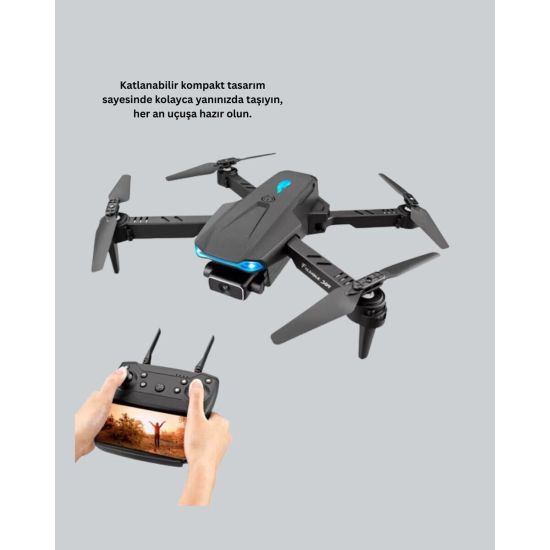 Yükseklik Sabitlemeli Katlanabilir Drone 1080P 4K Kamera Seçenekli