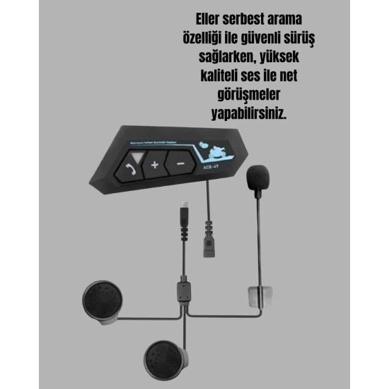Motosiklet Sürüşleri İçin BT22 Kask Bluetooth Kulaklık Mikrofonlu