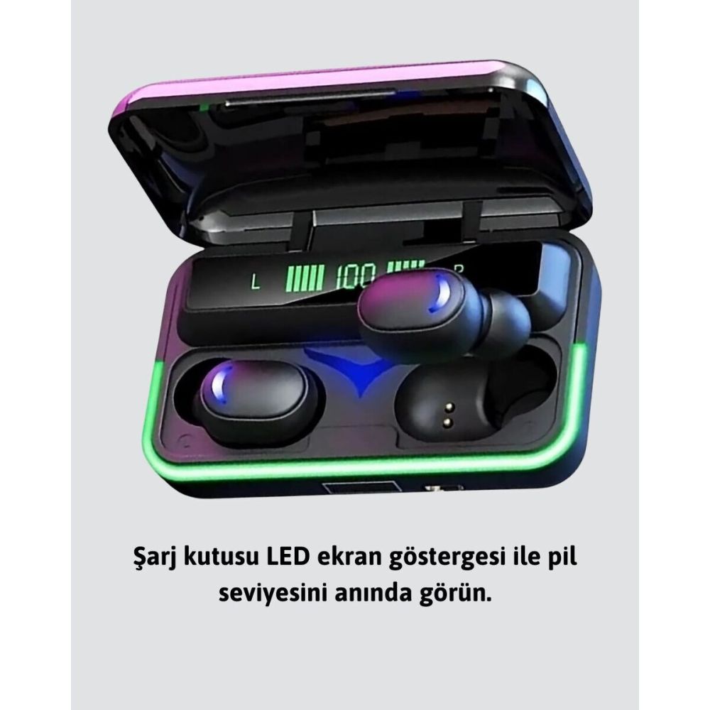 Su Geçirmez E10 Bluetooth Kulaklık Powerbank ve Gürültü Engelleme