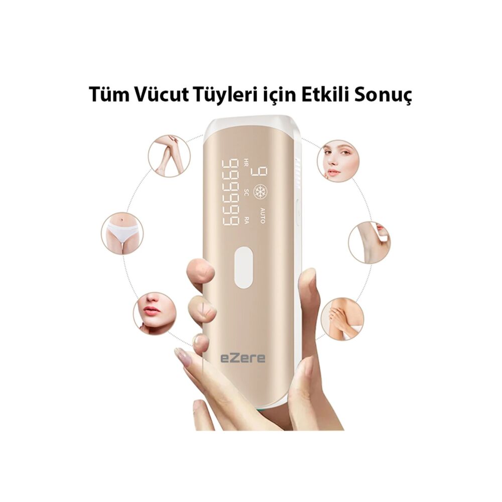 EZERE IPL Buz Lazer Epilasyon 999.999 Atim Otomatik/manuel Dokunmatik 