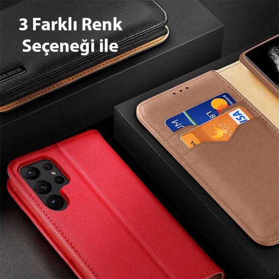 Dux Ducis SM Galaxy S23 Plus Kılıf Mıknatıslı Cüzdanlı Deri Kılıf Hivo
