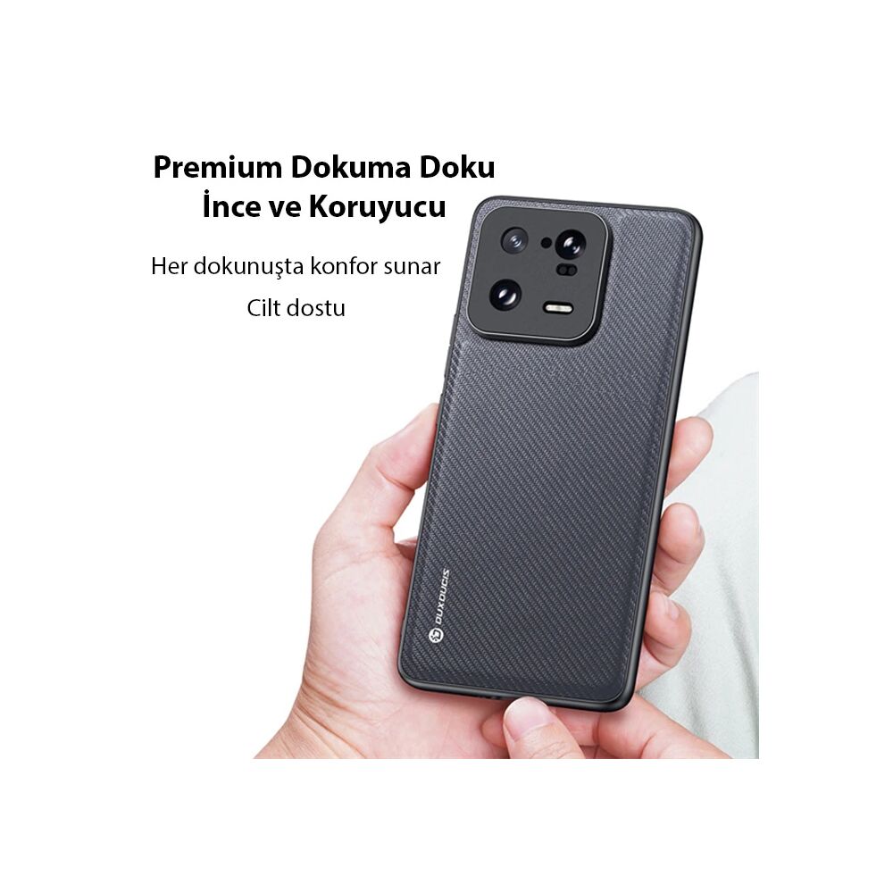 Dux Ducis Xiaomi 13 Pro Fino Serisi Premium Dokuma Silikon Kılıf