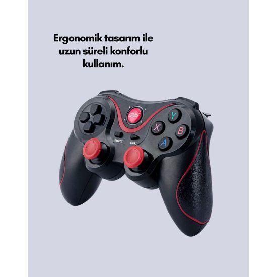 Uzun Pil Ömürlü Kablosuz Oyun Kumandası PC Telefon Tablet İçin