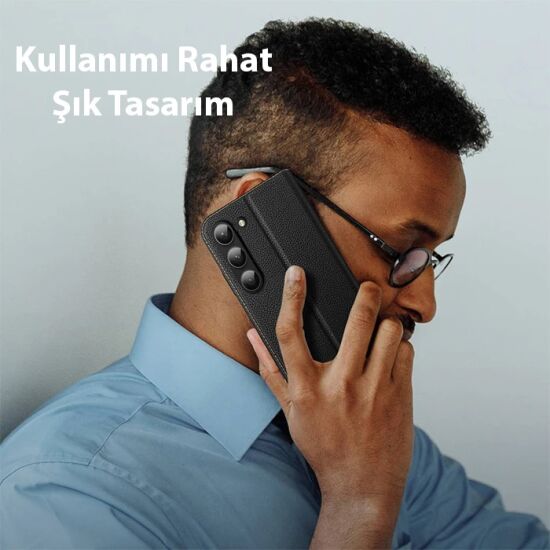 Dux Ducis SM Galaxy S23 Plus Kılıf Skin X2 Series Magnetic PU Deri Man