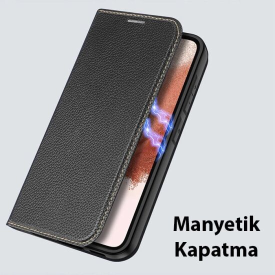 Dux Ducis SM Galaxy S23 Plus Kılıf Skin X2 Series Magnetic PU Deri Man