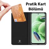 Dux Ducis Xiaomi Poco X5 Pro 5G Kılıf Skin Pro Series Flip Cover Kapak
