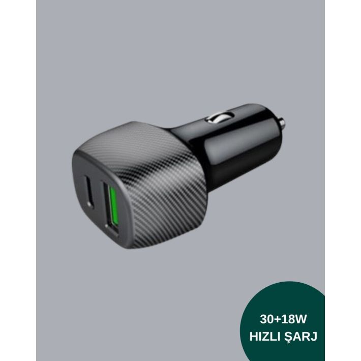 Power Delivery Destekli 38W Araç Tipi Hızlı Şarj Cihazı