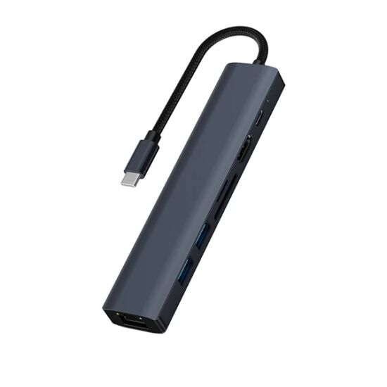 ALLY BYL-2303 7 IN 1 Type-c To USB + Type-c + Ethernet + Kart Okuyucu 