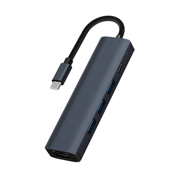 ALLY BYL-2302 5 IN 1 Type-c To USB + Type-c + Ethernet Dönüştürücü Çoğ