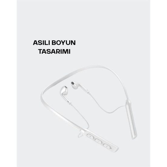 Uzun Pil Ömürlü Kablosuz Kulaklık – Boyun Askılı 100 Saat Kullanım