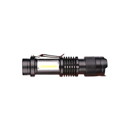 Şarjlı LED El Feneri - 14500 Pil Dahil 4 Işık Modu Mini Boy