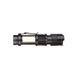 Şarjlı LED El Feneri - 14500 Pil Dahil 4 Işık Modu Mini Boy