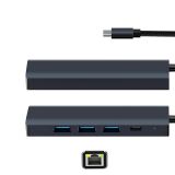 ALLY BYL-2302 5 IN 1 Type-c To USB + Type-c + Ethernet Dönüştürücü Çoğ