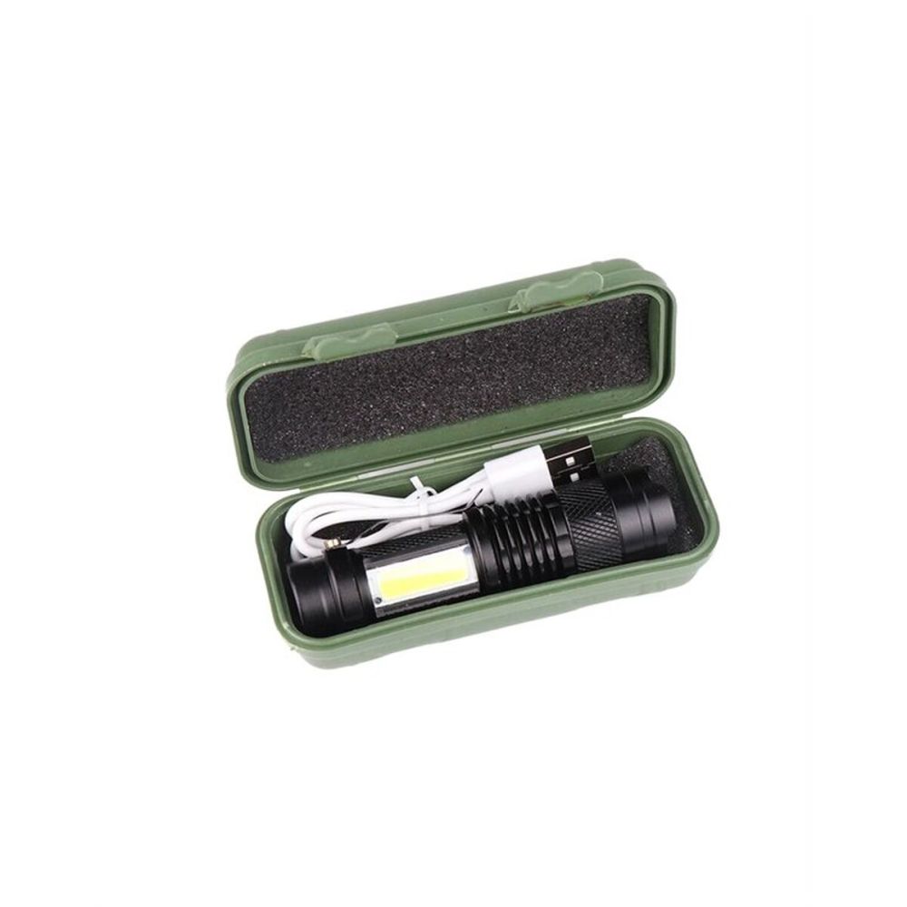 Şarjlı LED El Feneri - 14500 Pil Dahil 4 Işık Modu Mini Boy