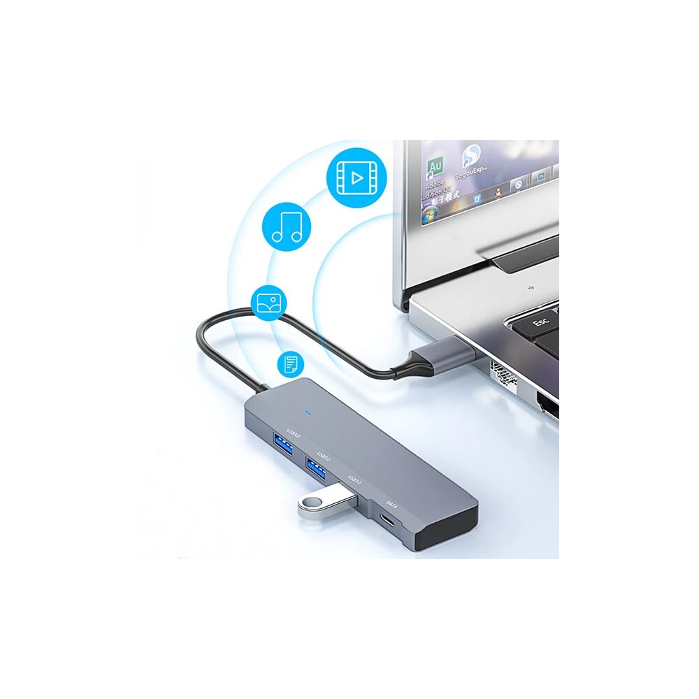 Ally ADS-309A 4in1 USB to USB + Type-C Hub Adaptör Çevirici Dönüştürüc