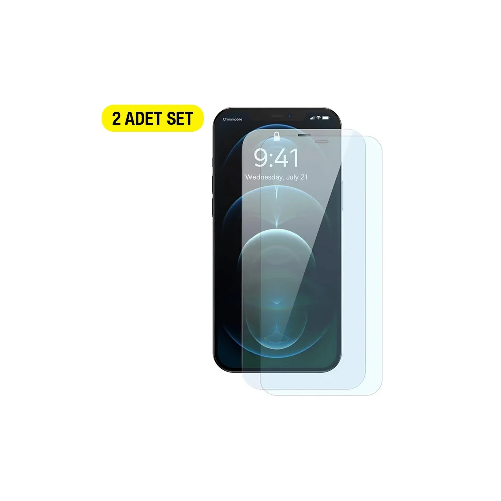 Baseus Crystal 0.3mm iPhone 12 Pro Max Tempered Ekran Koruyucu 2 Adet 