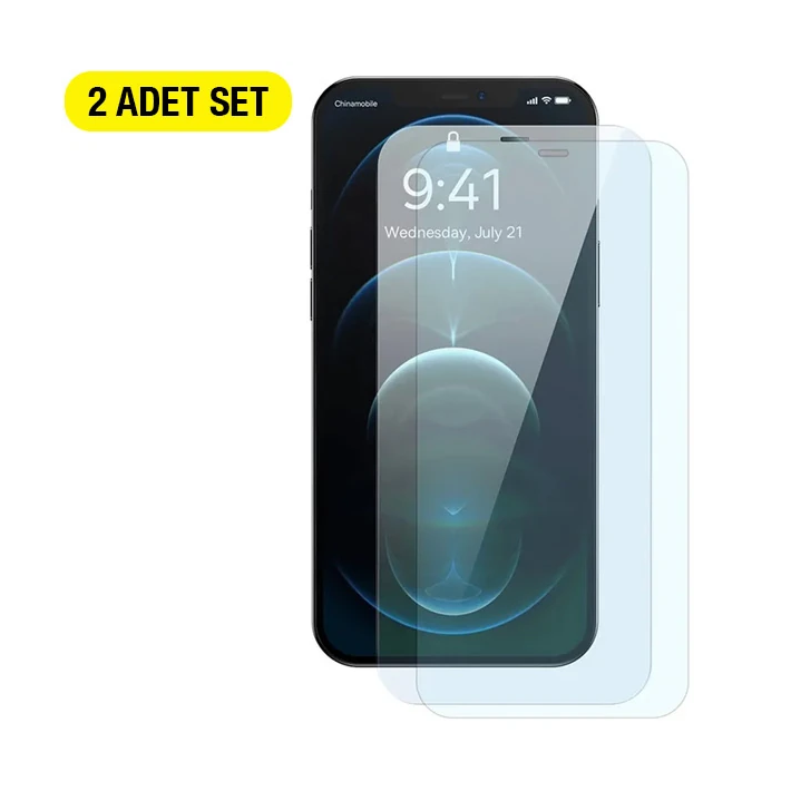 Baseus Crystal 0.3mm iPhone 12 Pro Max Tempered Ekran Koruyucu 2 Adet 