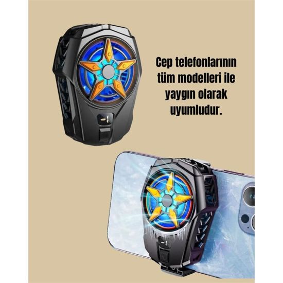 Oyunlar İçin Telefon Soğutucu – 65-85 mm Uyumlu Dijital Ekranlı