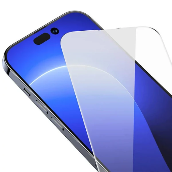 Baseus 0.3mm Crystal Shatter iPhone 14 Pro Full Tempered Ekran Koruyuc