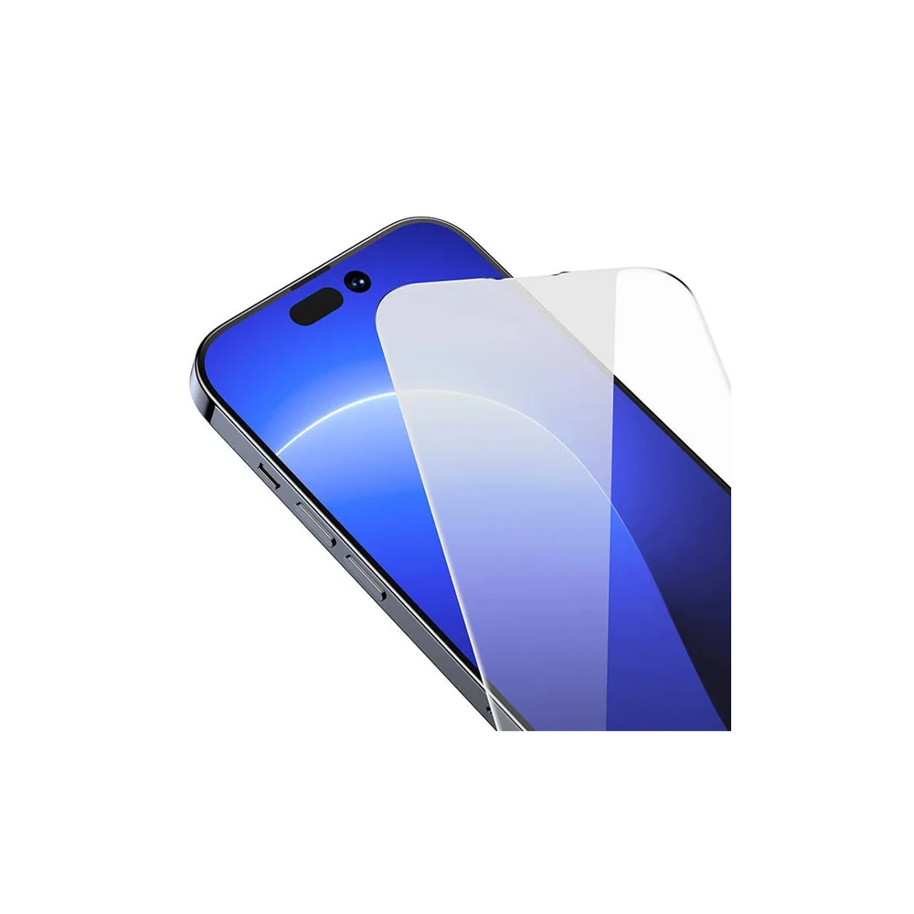Baseus 0.3mm Crystal Shatter iPhone 14 Pro Full Tempered Ekran Koruyuc