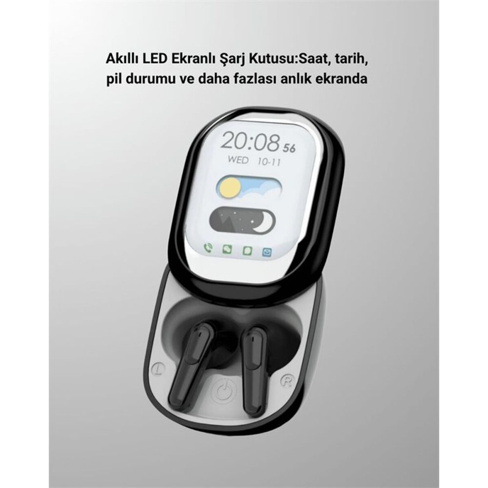 Kişiselleştirilebilir LED Ekranlı Bluetooth Kulaklık – Oyun & Müzik Mo