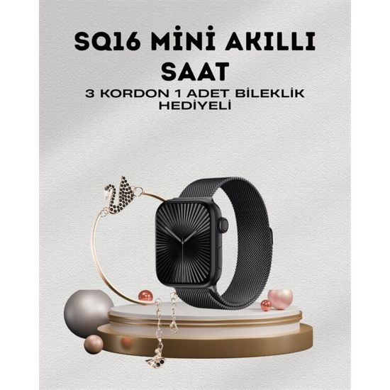 SQ-16 Mini Series 10 – Dokunmatik Akıllı Saat | Kalp Ritmi SpO2 Uyku T