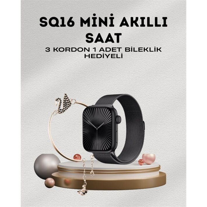 SQ-16 Mini Series 10 – Dokunmatik Akıllı Saat | Kalp Ritmi SpO2 Uyku T