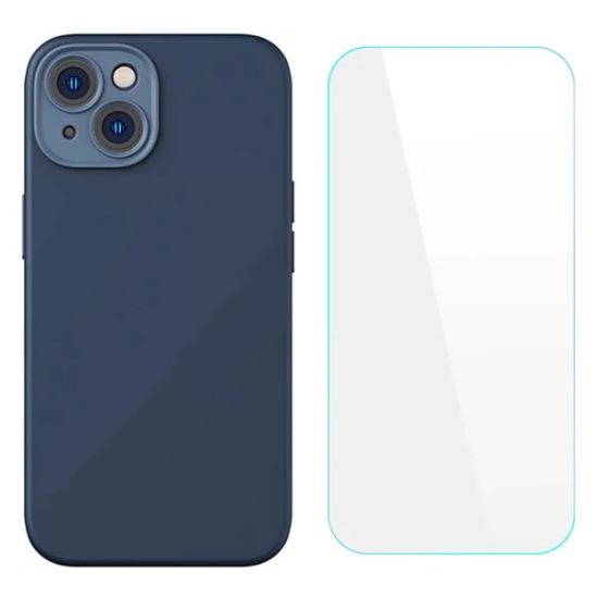 Baseus Liquid Silica Gel iPhone 14 6.1 Silikon Kılıf + Tempered Ekran 
