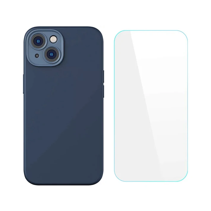 Baseus Liquid Silica Gel iPhone 14 6.1 Silikon Kılıf + Tempered Ekran 