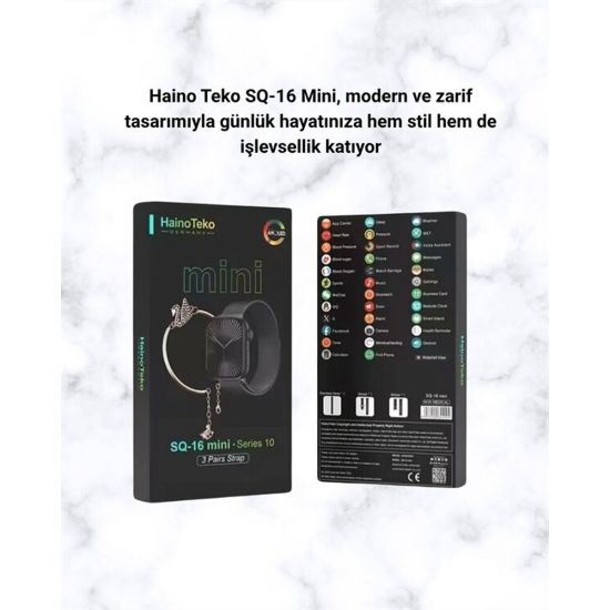 SQ-16 Mini Series 10 – Dokunmatik Akıllı Saat | Kalp Ritmi SpO2 Uyku T