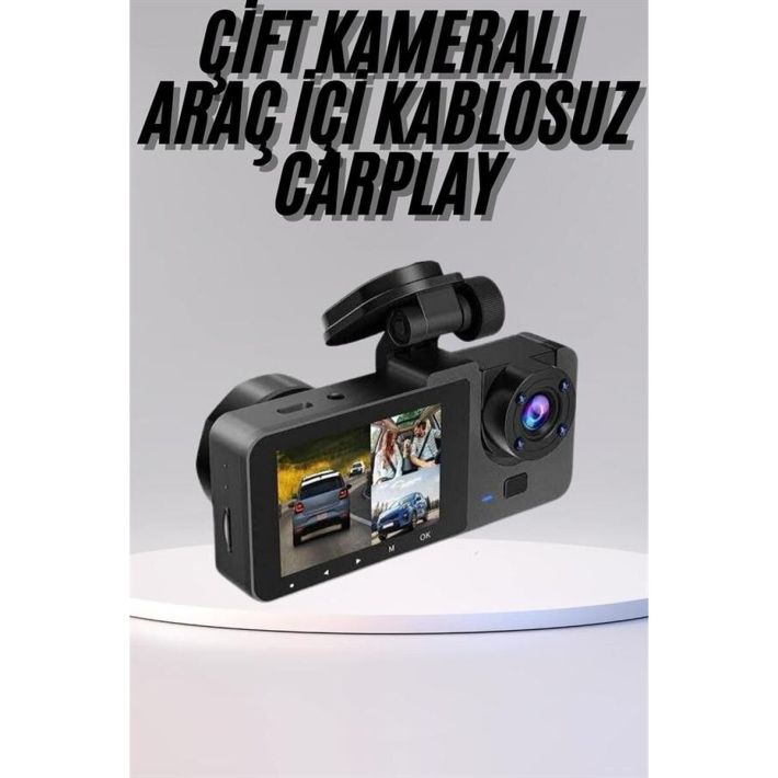 DVR Araç İçi Kamera Hareket Algılayabilen 1080P CarPlay Video Kaydedic