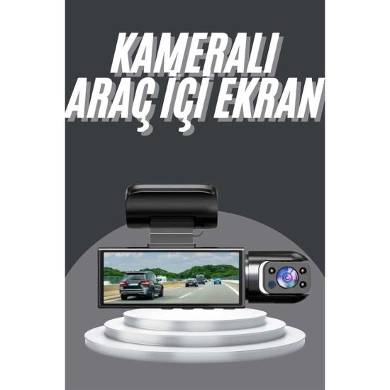 Video ve Fotoğraf Kaydedici Sürüş Kamerası Ön ve Arka Çift Kameralı
