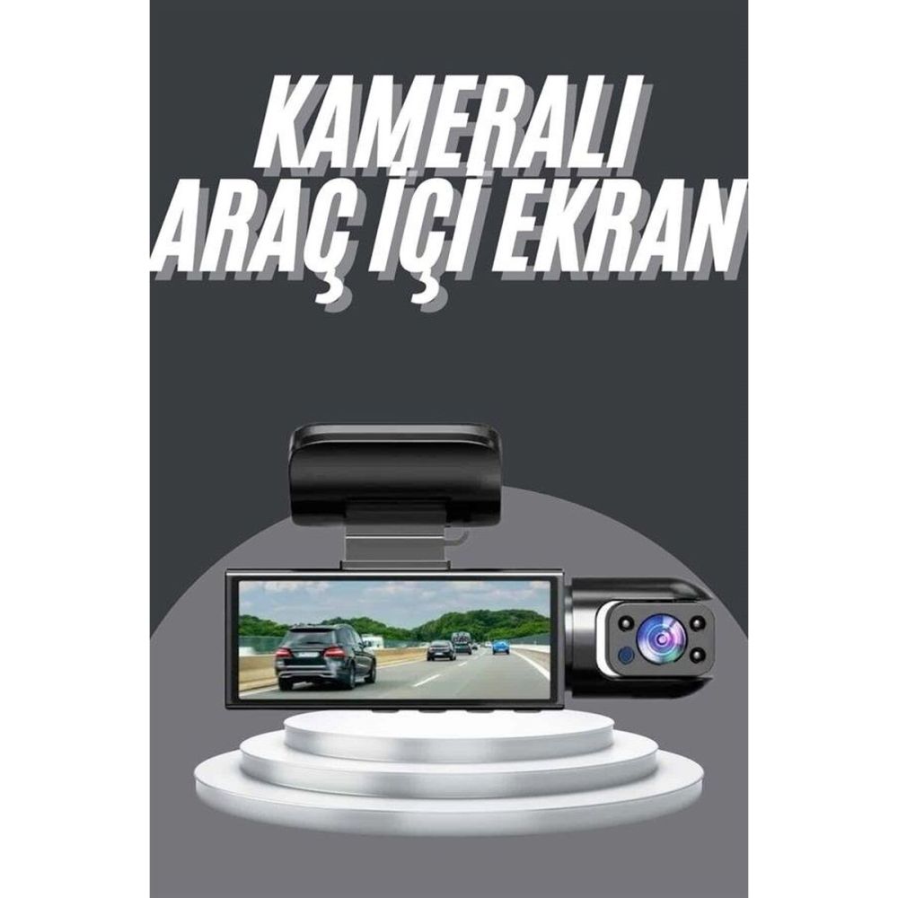 Video ve Fotoğraf Kaydedici Sürüş Kamerası Ön ve Arka Çift Kameralı