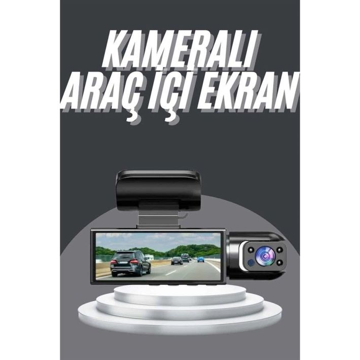 Video ve Fotoğraf Kaydedici Sürüş Kamerası Ön ve Arka Çift Kameralı