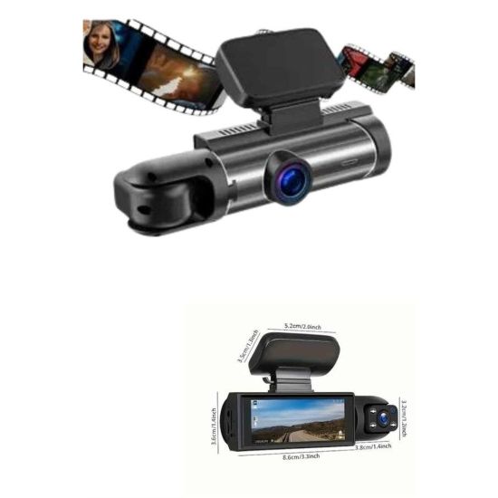 Araç İçi Full Hd Kamera Ön ve Arka Kameralı Ekranlı Araç Kamerası