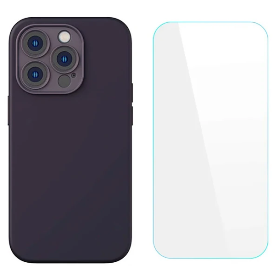 Baseus Liquid Silica iPhone 14 Pro Silikon Kılıf + Tempered Ekran Koru