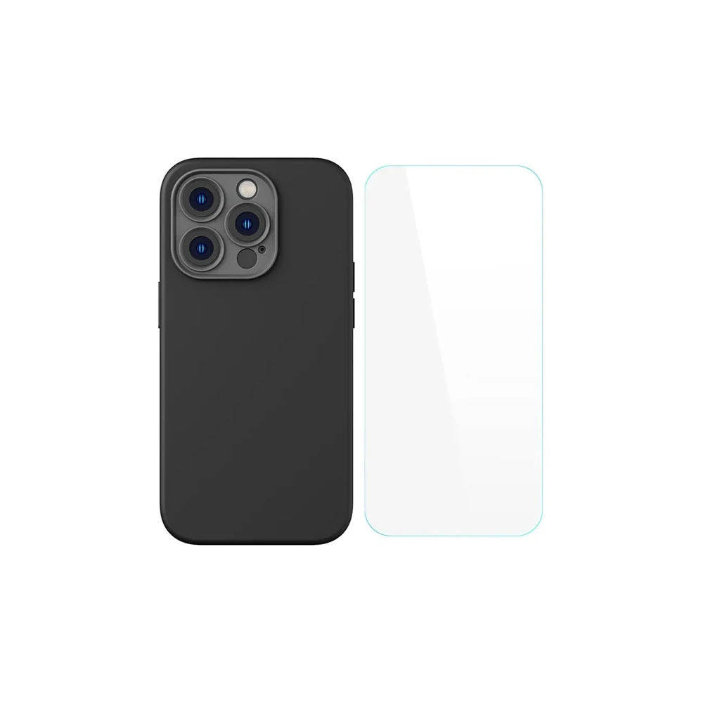 Baseus Liquid Silica iPhone 14 Pro Silikon Kılıf + Tempered Ekran Koru