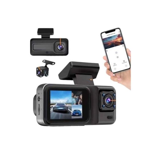 DVR Araç İçi Kamera Ön ve İç Kamera 2 İnç Ekranlı Çift Kamera