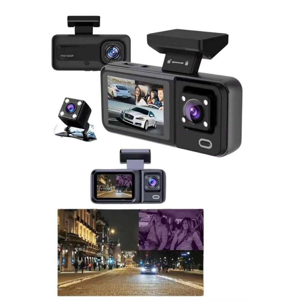 Ekranlı Sürüş Kaydedici DVR Ön ve Arka Kameralı Full HD Çözünürlüklü
