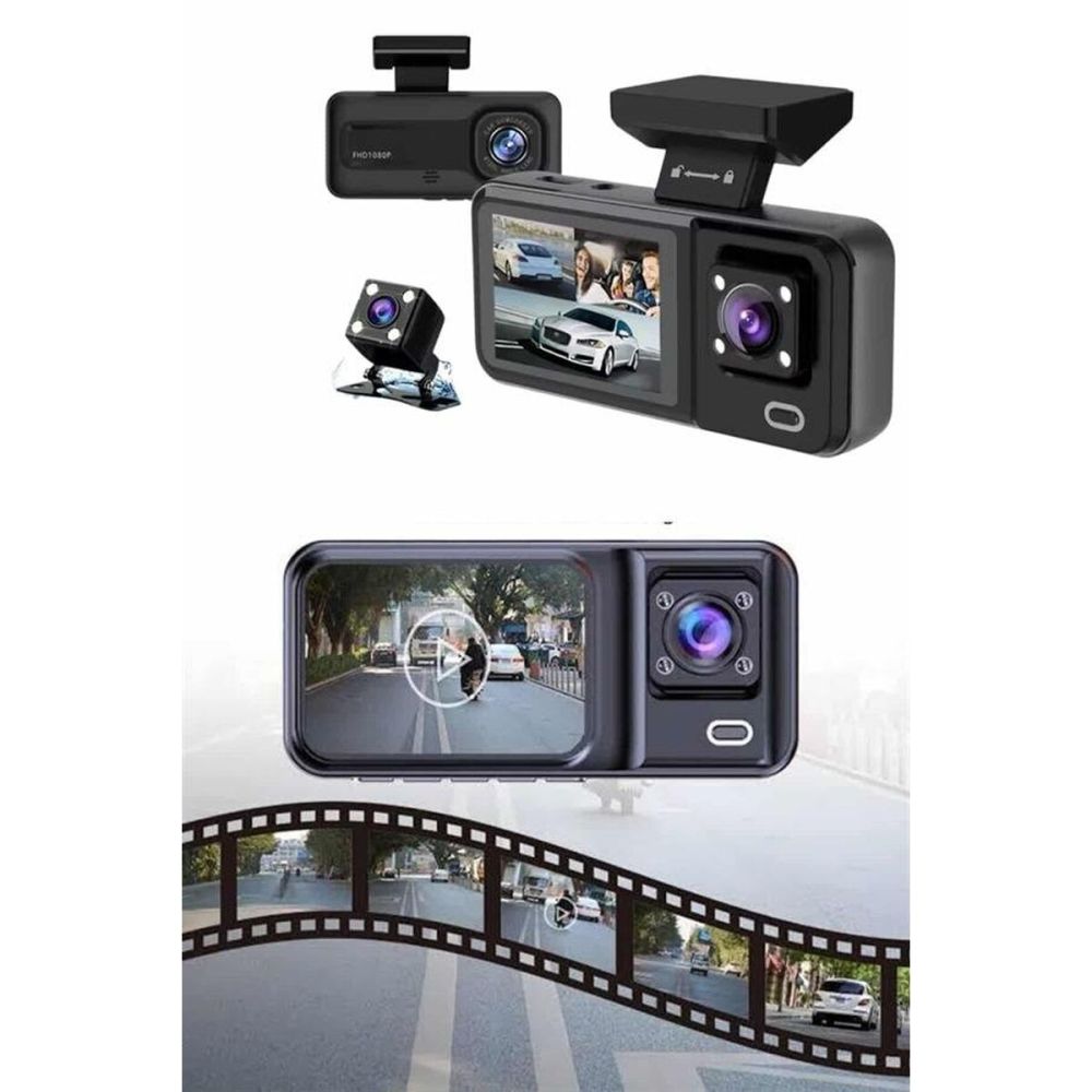 Ön ve Arka Kameralı 2 İnç 1080P Full HD DVR Araç İçi Ekran