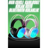 Yeni Nesil Kulak Üstü Kablosuz Uzun Ömürlü RGB Işıklı Bluetooth Kulakl
