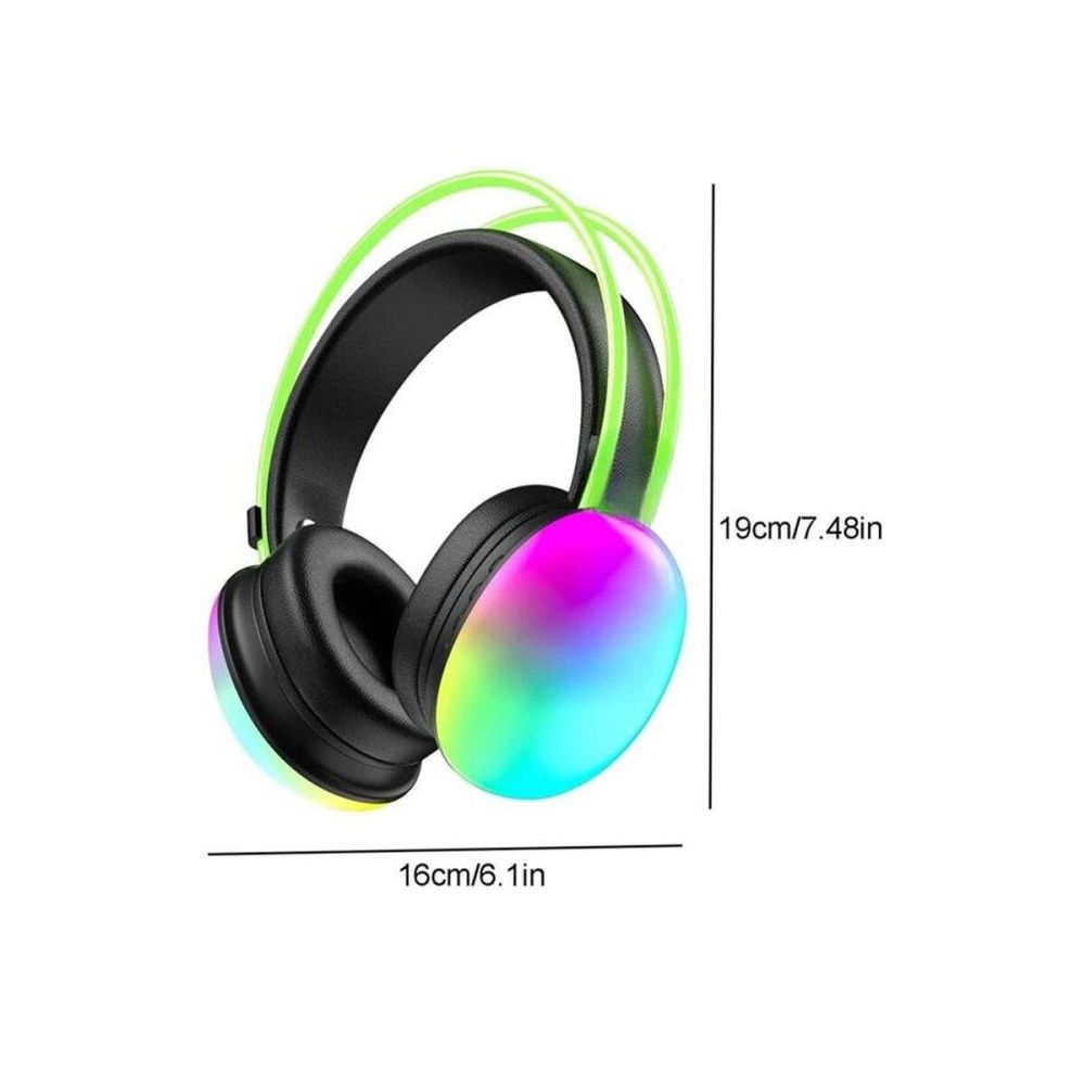 RGB Işıklı Yüksek Ses Kaliteli Kablosuz Kulak Üstü Bluetooth Kulaklık