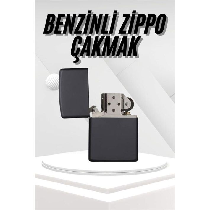 Hediyelik Zarif Model Siyah Benzinli Çakmak